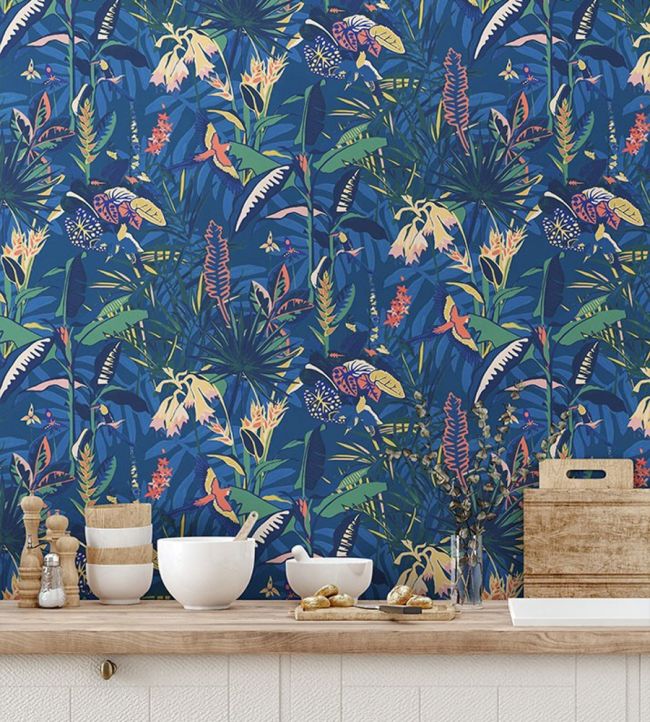 The Tropics Room Wallpaper 2 - Blue