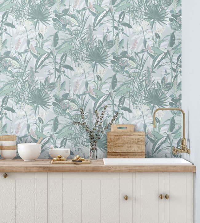 The Tropics Room Wallpaper - Green