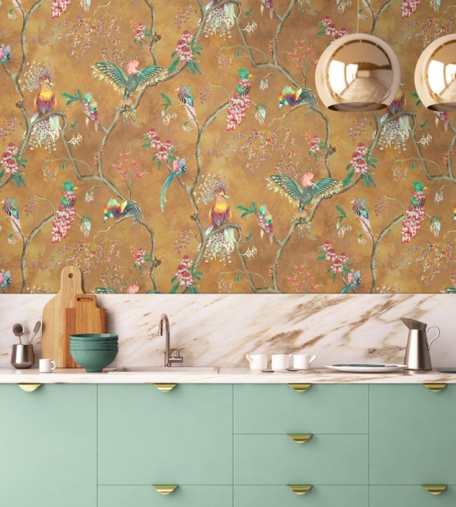 Birds In Paradise Wallpaper - Sand - Brand McKenzie