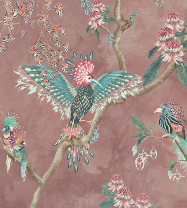 Birds In Paradise Wallpaper - Pink - Brand McKenzie