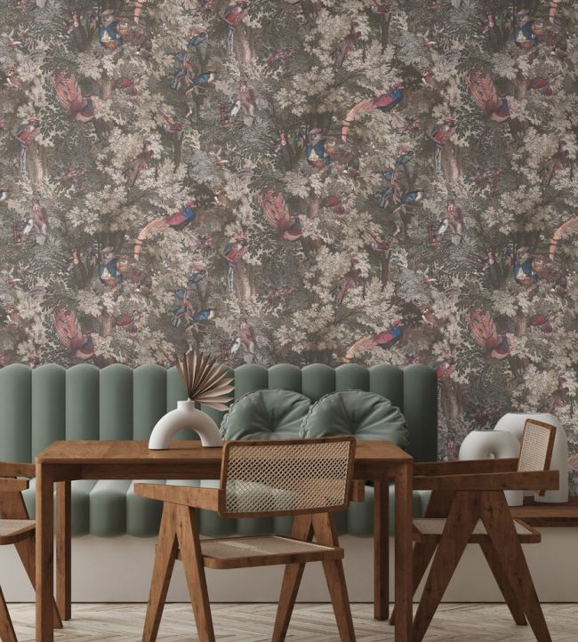 Gentlemen Birds Wallpaper - Gray - Brand McKenzie