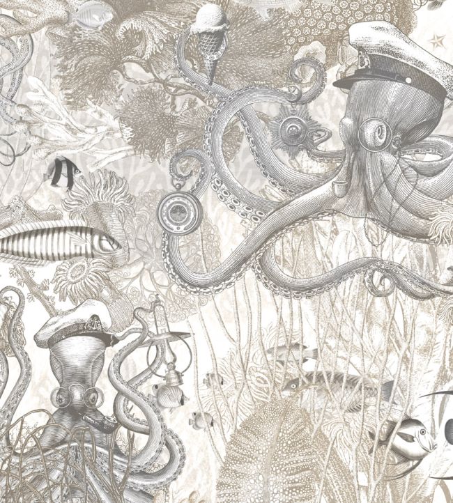 Octopus Wallpaper - White - Brand McKenzie