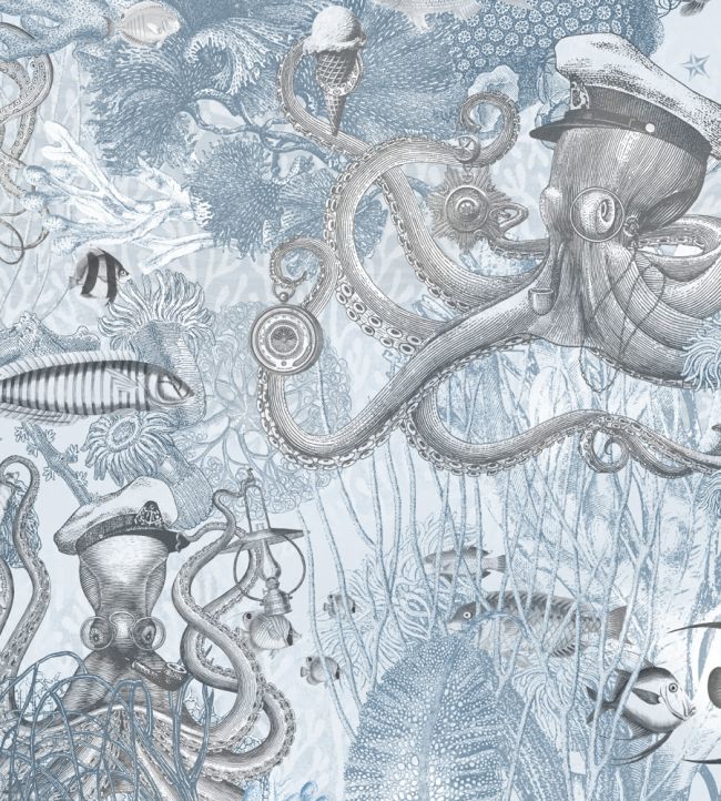 Octopus Wallpaper - Silver - Brand McKenzie