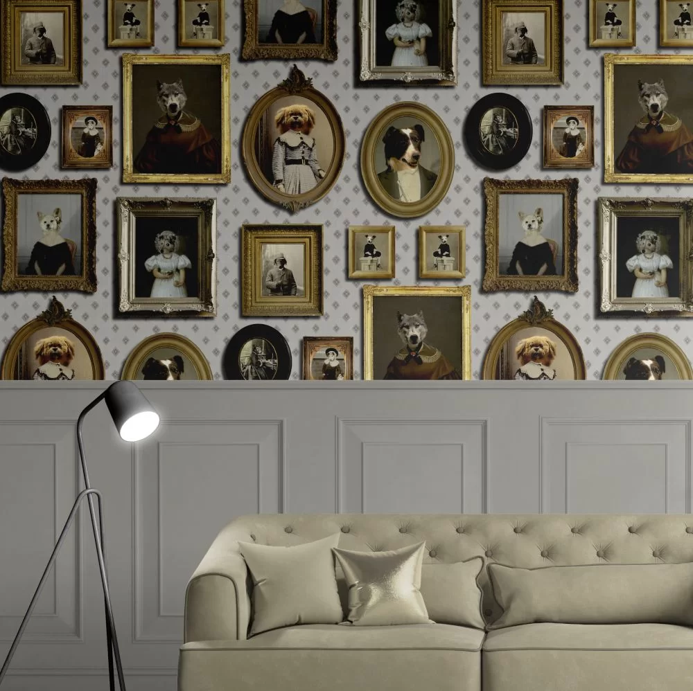 Top Dog Wallpaper - Cream - The Graduate Collection