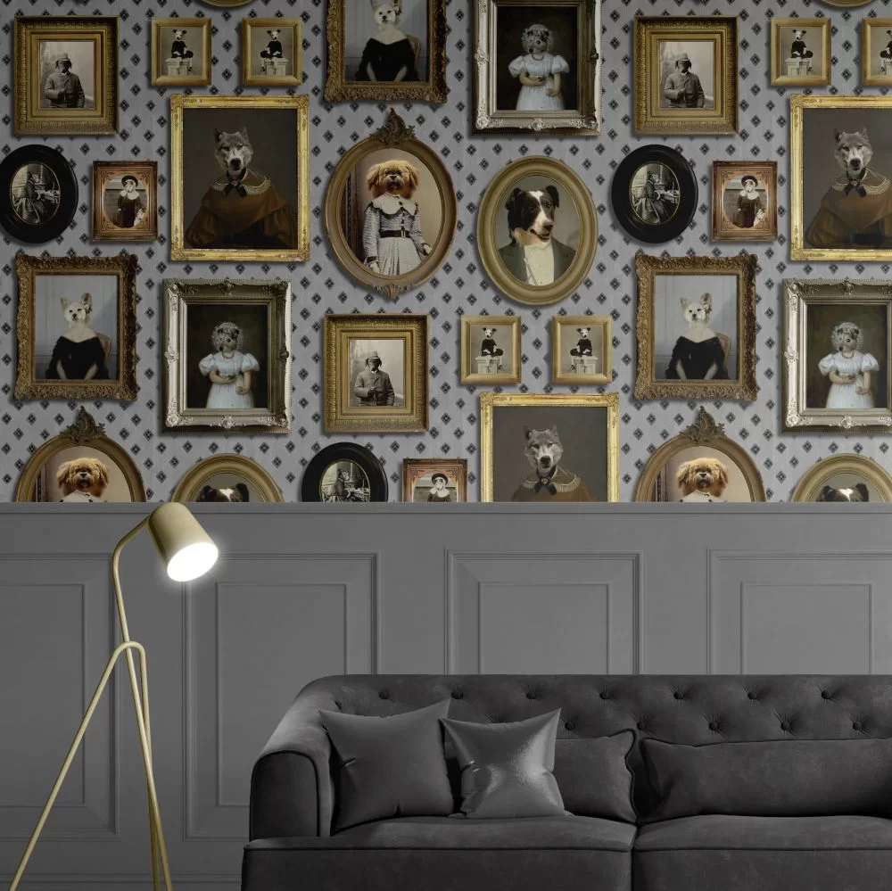 Top Dog Wallpaper - Grey - The Graduate Collection