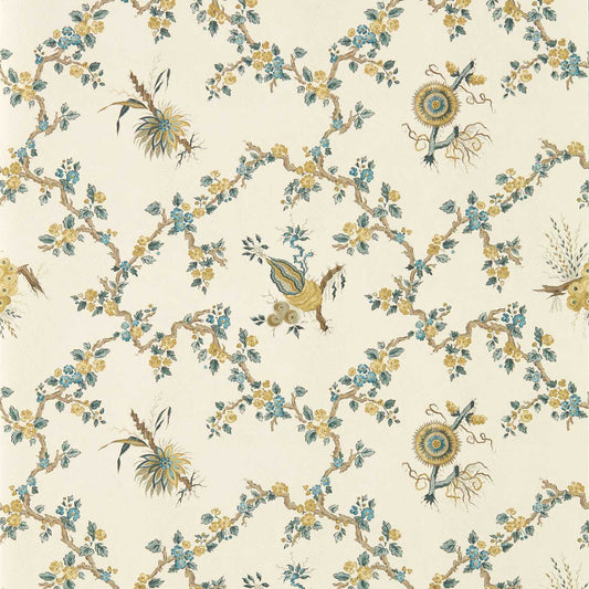 Trelliage Chamomile/Chalk Wallpaper - Cream - Sanderson