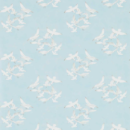 Seagulls Wallpaper - Blue