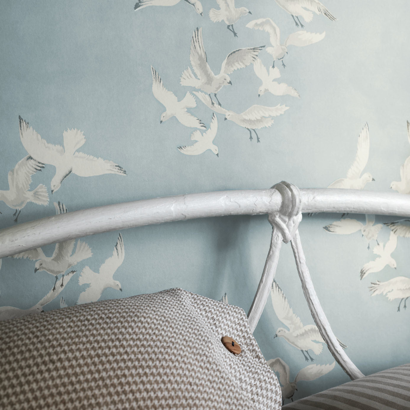 Seagulls Room Wallpaper - Blue