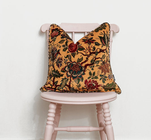 Eden Cushion with Medium Velvet - Yellow - Wear The Walls