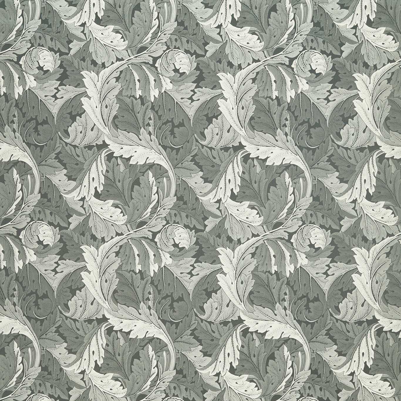 Acanthus Jacquard Fabric - Slate - Clarke & Clarke