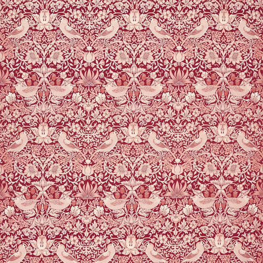 Strawberry Thief Jacquard Fabric - Plum - Clarke & Clarke