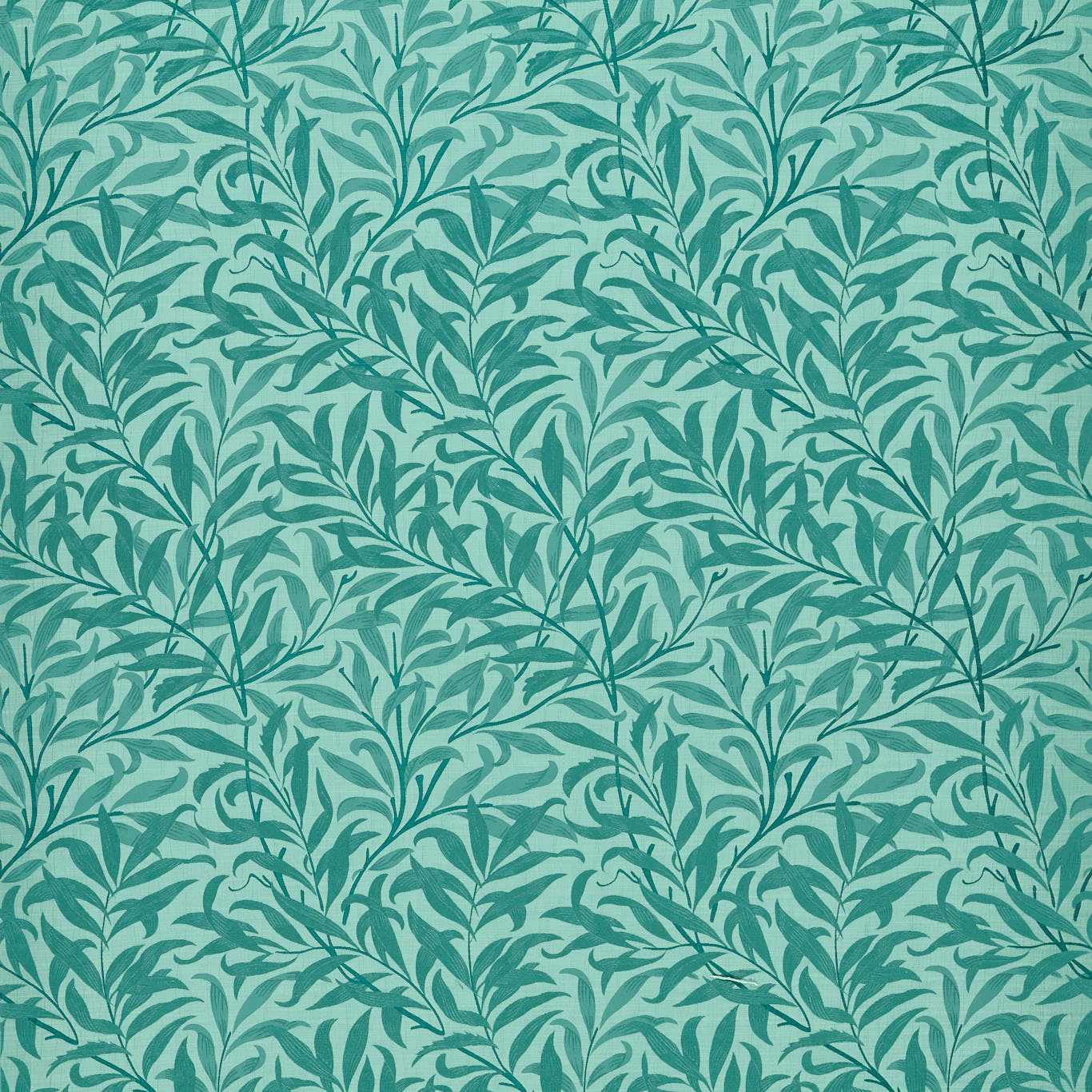 Willow Boughs Jacquard Fabric - Teal - Clarke & Clarke