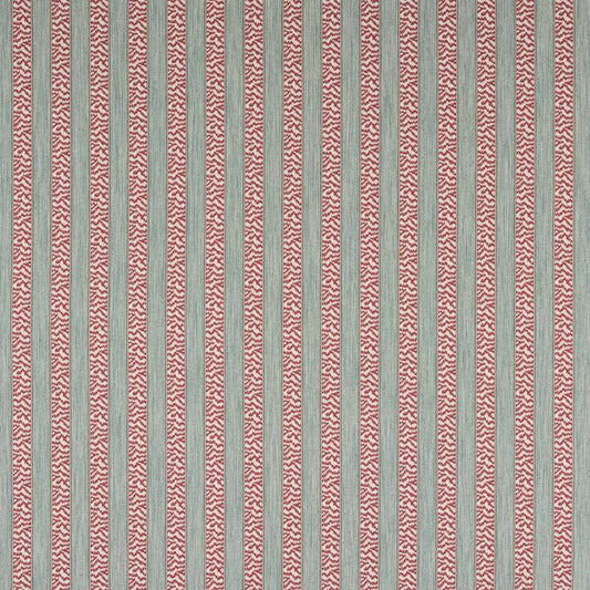 Tilney Stripe Fabric - Red - Colefax and Fowler