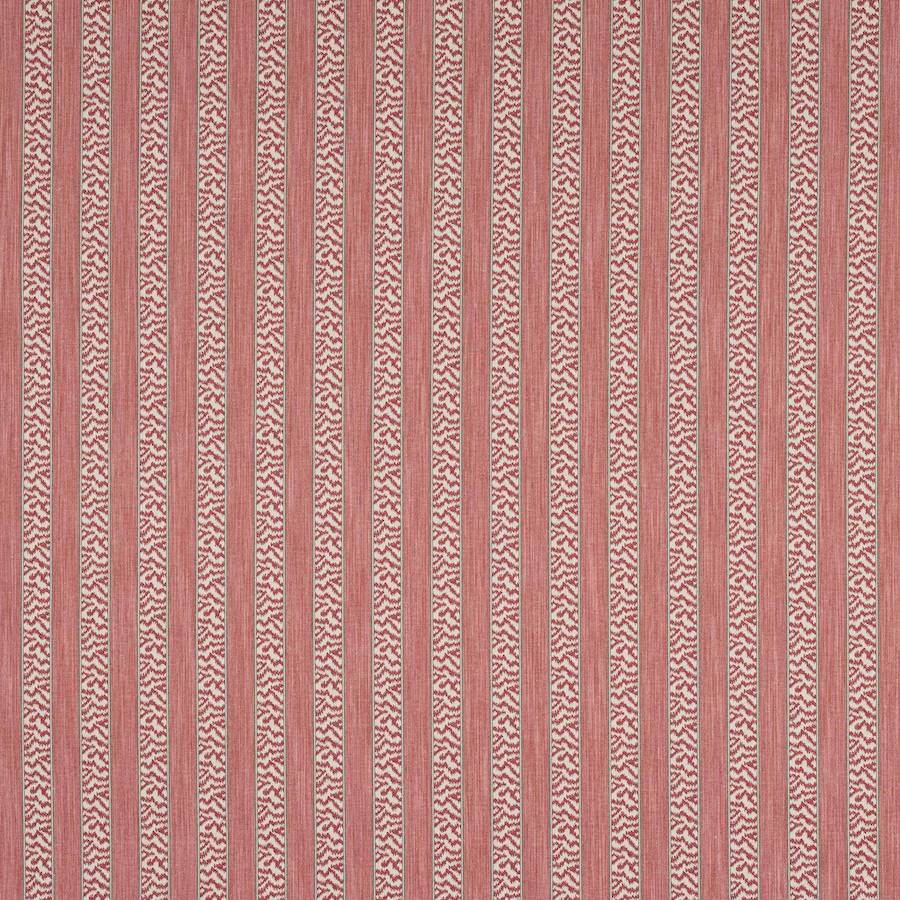 Tilney Stripe Fabric - Red - Colefax and Fowler