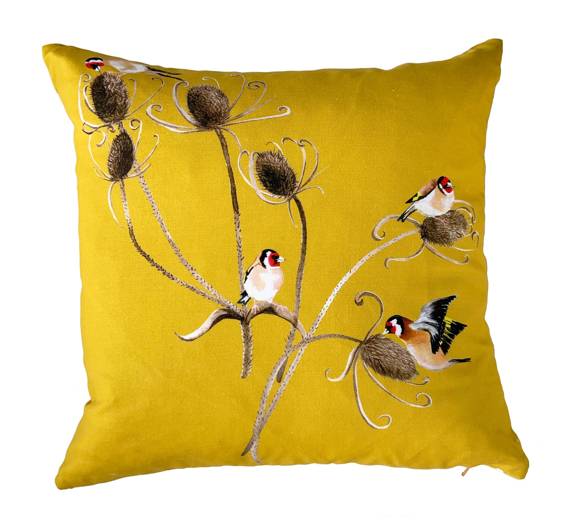 Goldfinch Cushion - Straw - Petronella Hall