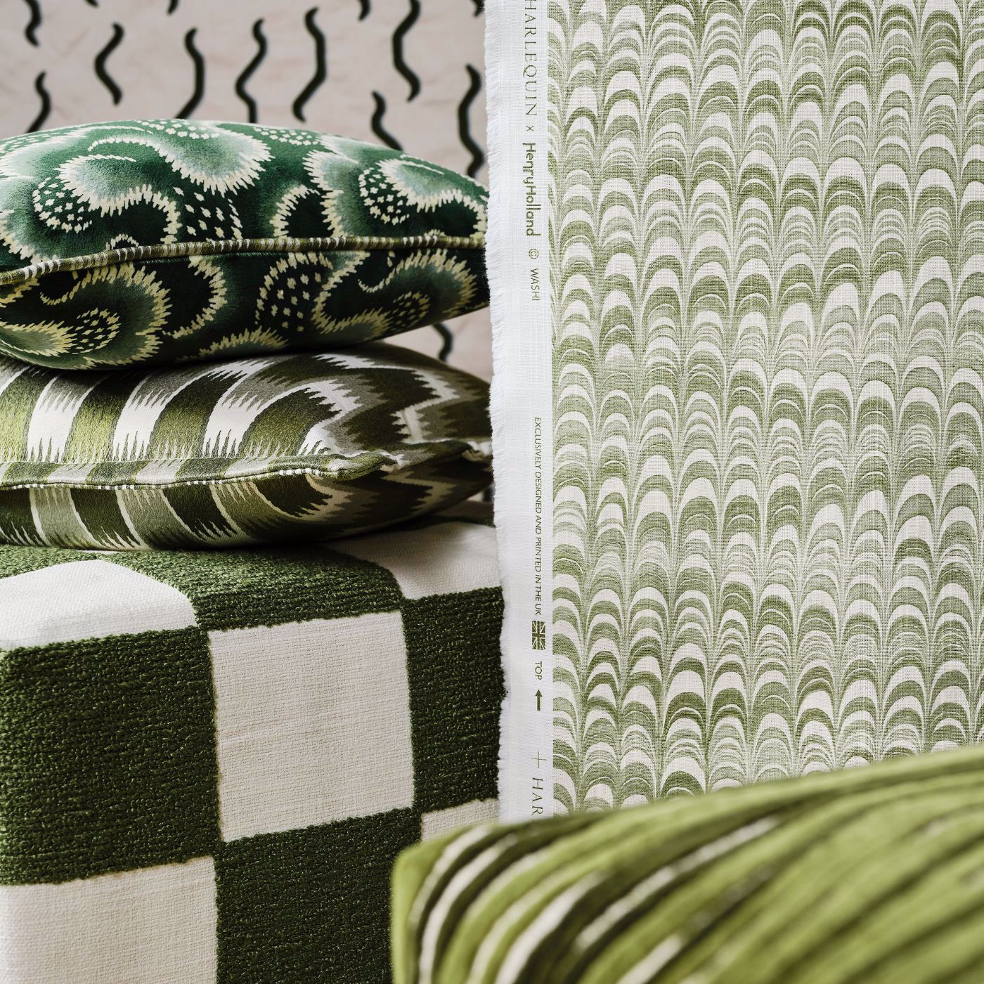 Washi Fabric - Matcha - Harlequin - Henry Holland
