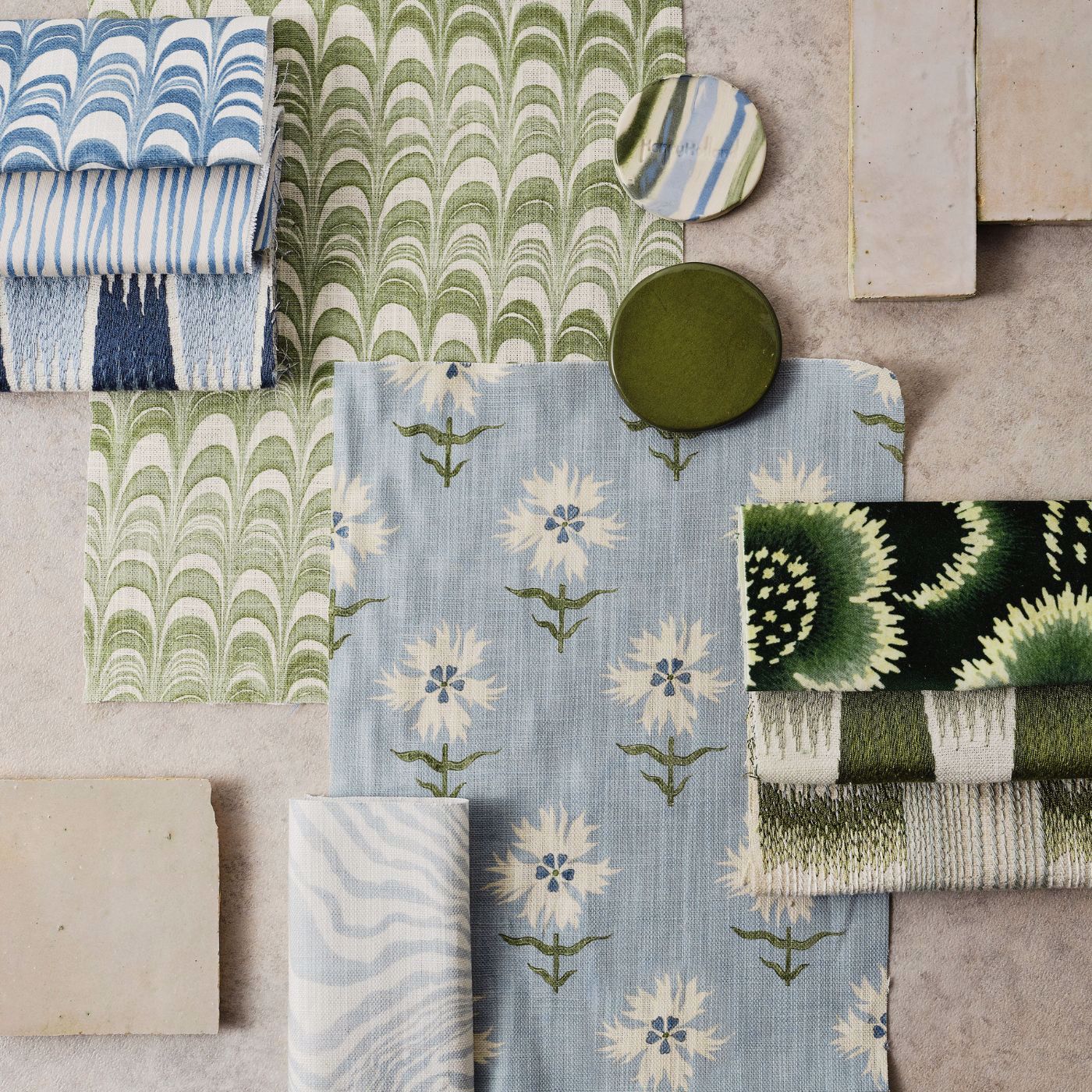 Southborough Fabric - Matcha - Harlequin - Henry Holland
