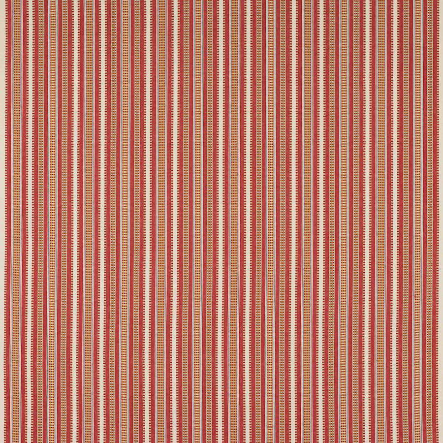 Yarra Stripe Fabric - Red - Jane Churchill