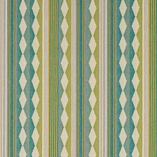 Ravi Stripe Fabric - Green - Jane Churchill