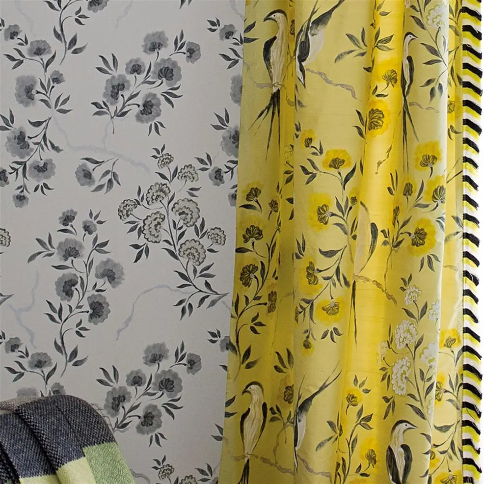 Jacaranda Wallpaper - Silver - Designers Guild