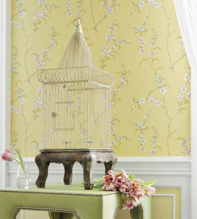 Japonica Wallpaper - Yellow - Anna French