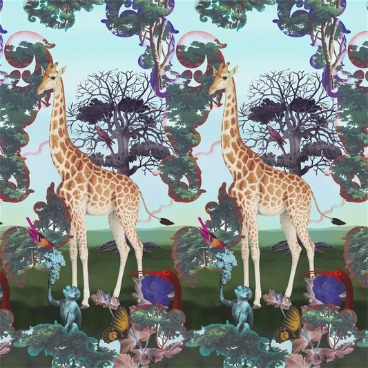 Novafrica Sunrise Scene 1 Azur Wallpaper - Multicolor - Christian Lacroix