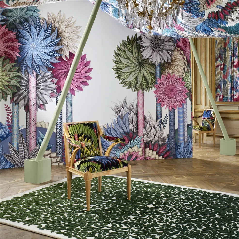 Inhotim Park Azur Wallpaper - Multicolor - Christian Lacroix