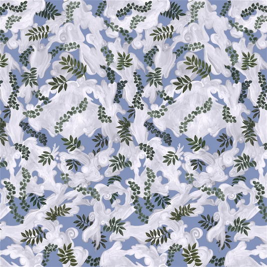 Empuria Ciel Wallpaper - Blue - Christian Lacroix