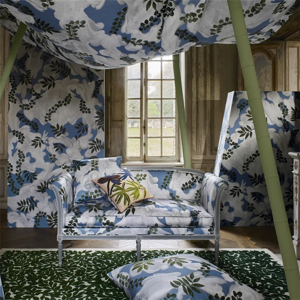 Empuria Ciel Wallpaper - Blue - Christian Lacroix