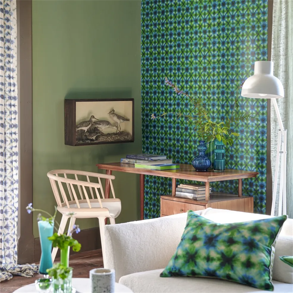 Shibori Emerald Room Wallpaper