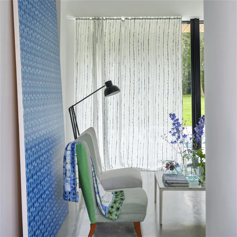 Shibori Cobalt Room Wallpaper