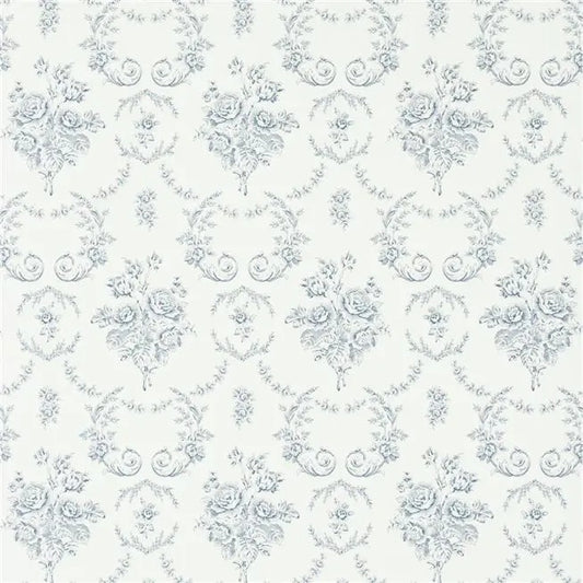 Saratoga Toile - Iris Wallpaper