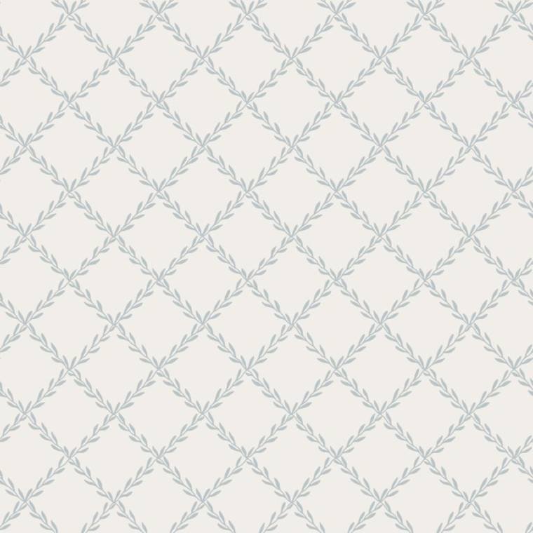 Trellis Wallpaper - Blue -  Sandberg