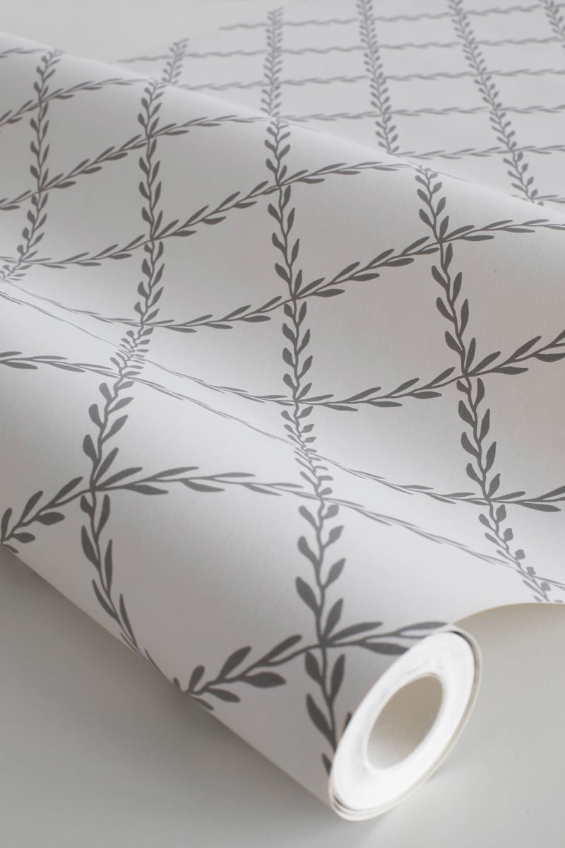 Trellis Wallpaper - Gray -  Sandberg