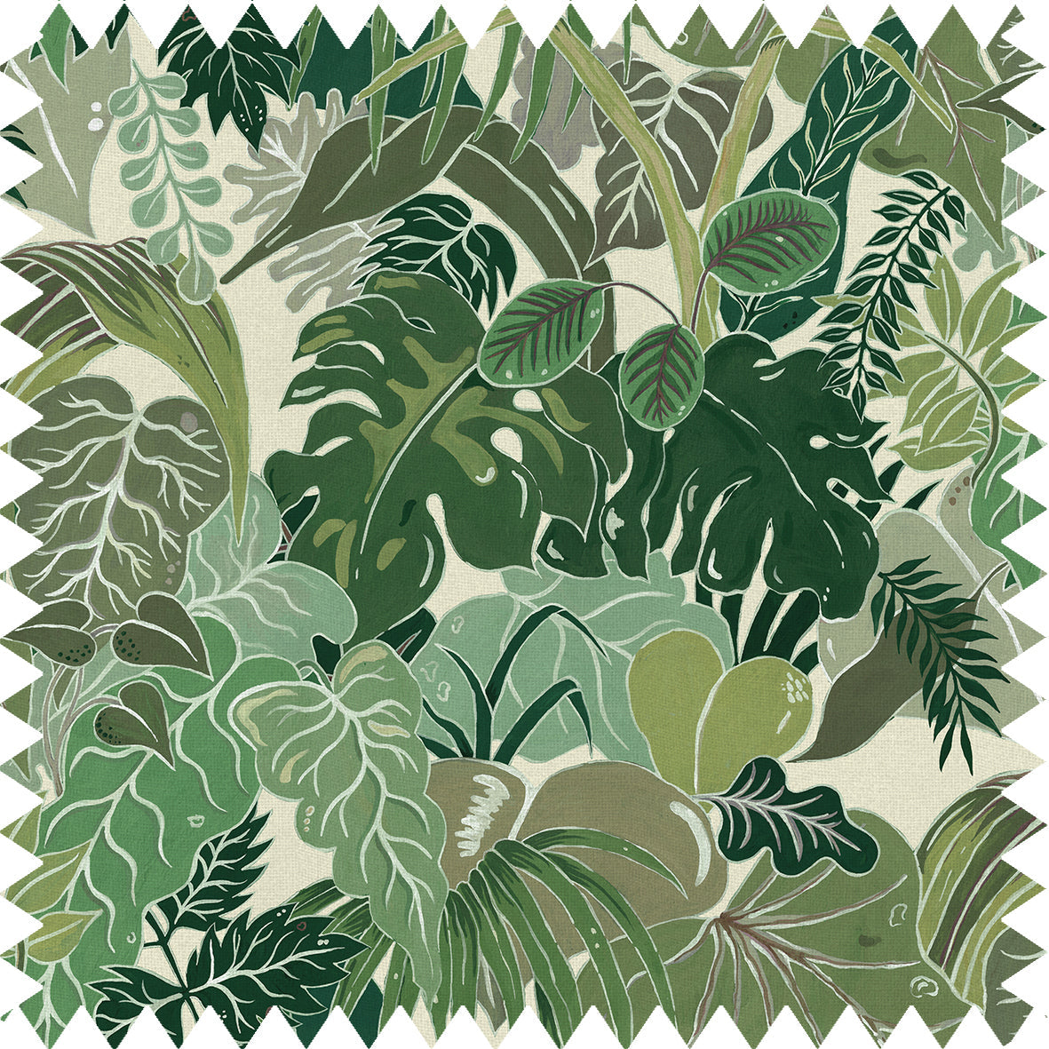 Serendipity Fabric with 100% Linen - Green - Wear The Walls