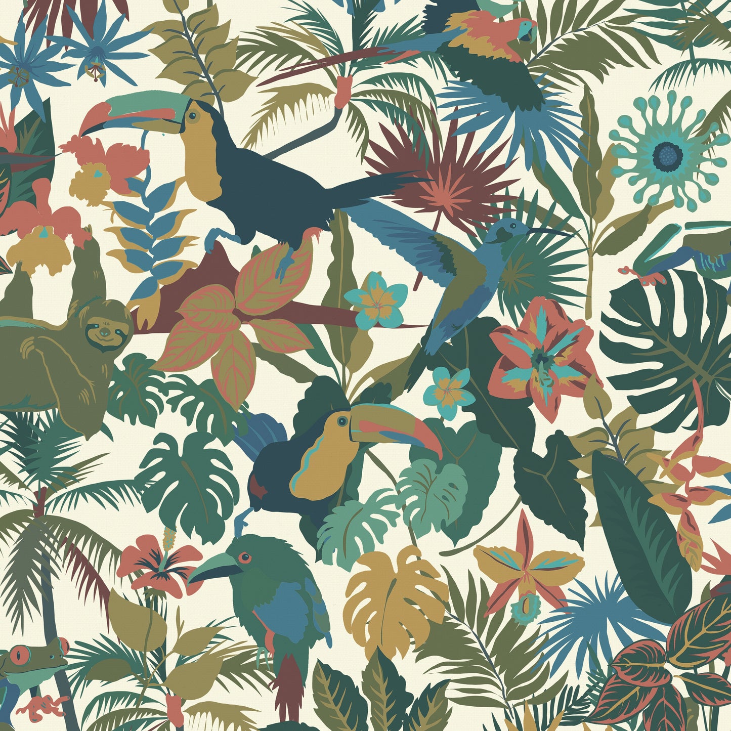 Selva Wallpaper - Teal - Wear The Walls