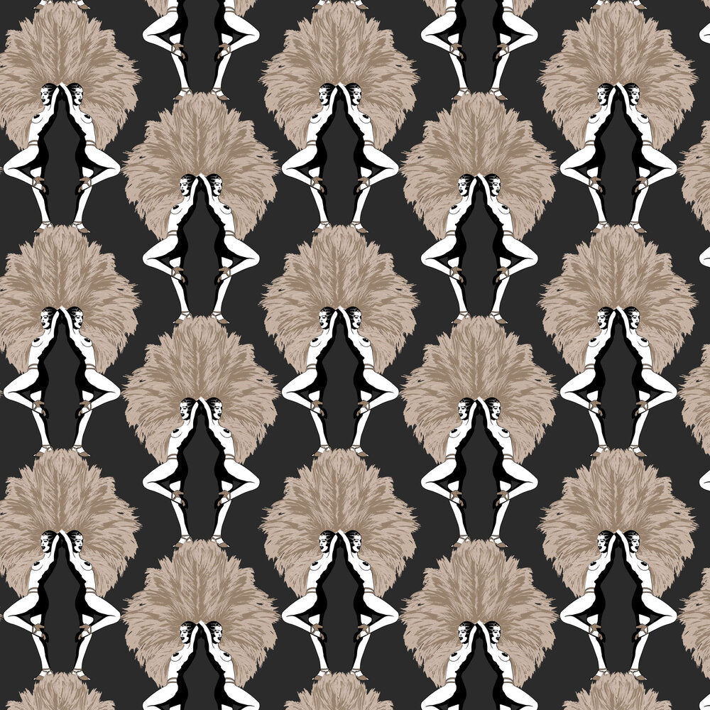 Showgirls Wallpaper - Black - The Graduate Collection