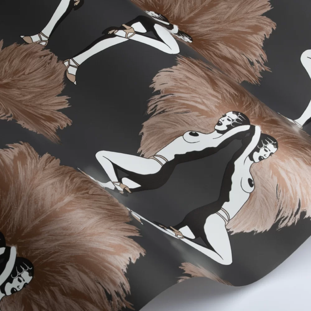 Showgirls Wallpaper - Black - The Graduate Collection