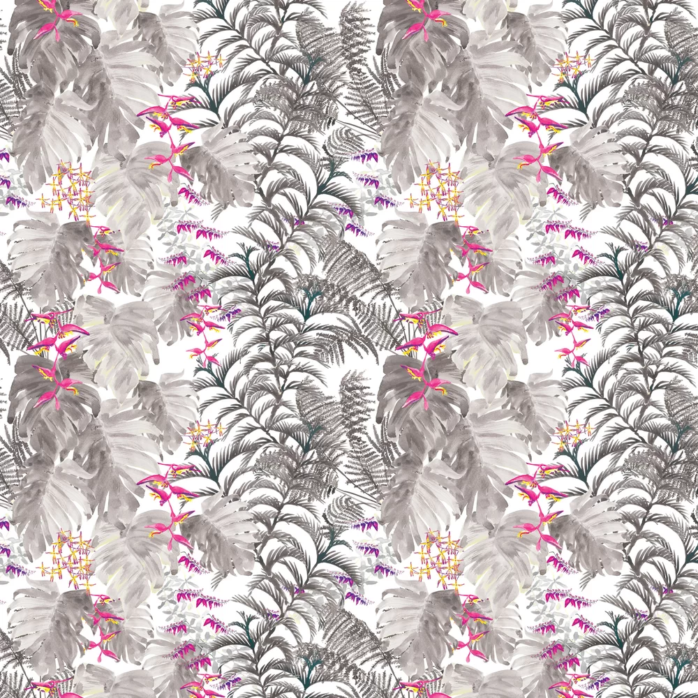 Tropical Wallpaper - Smoke - Petronella Hall