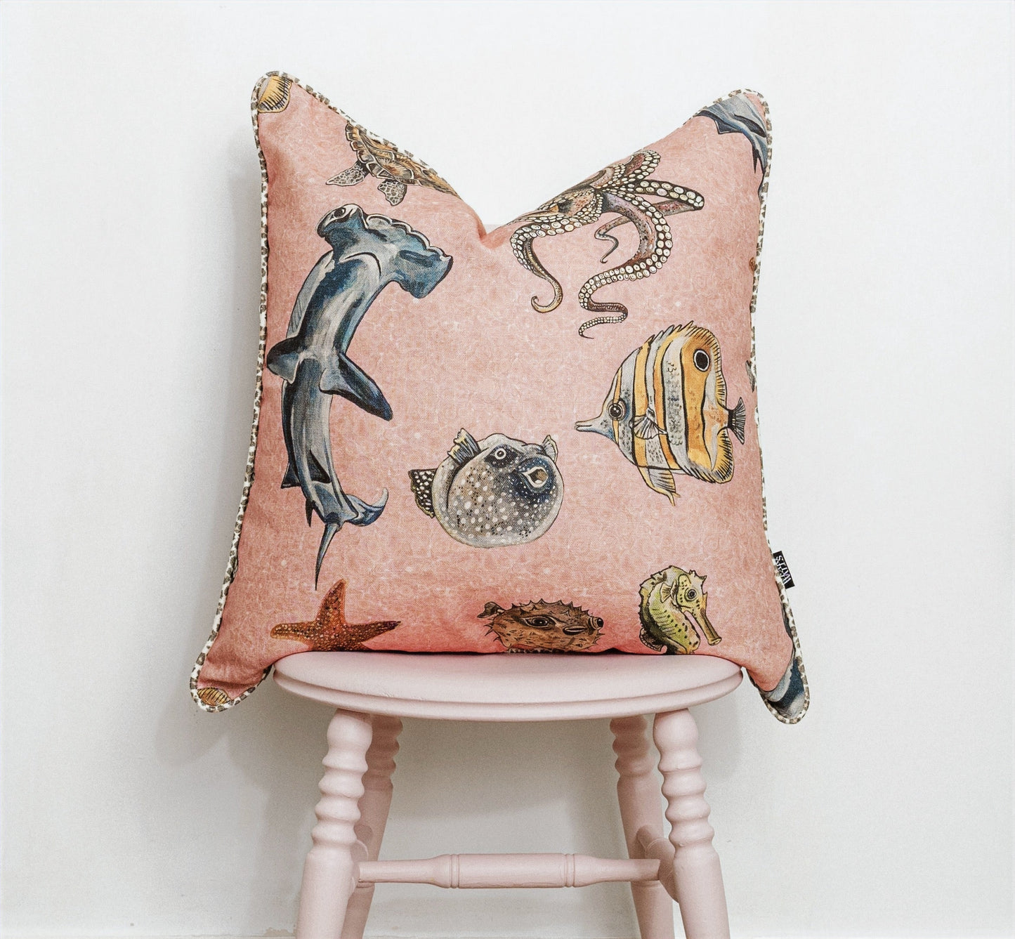 Thalassophile Blush Cushion with Large Linen - Pink - Wear The Walls