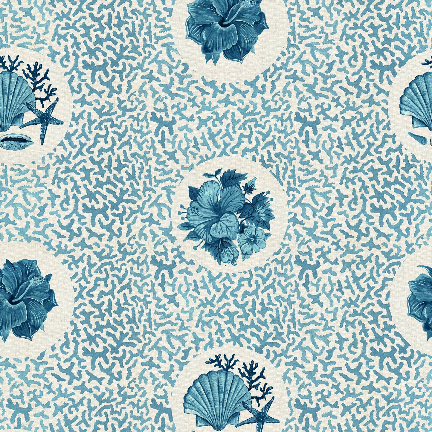 Treath Wallpaper - Blue - Wear The Walls