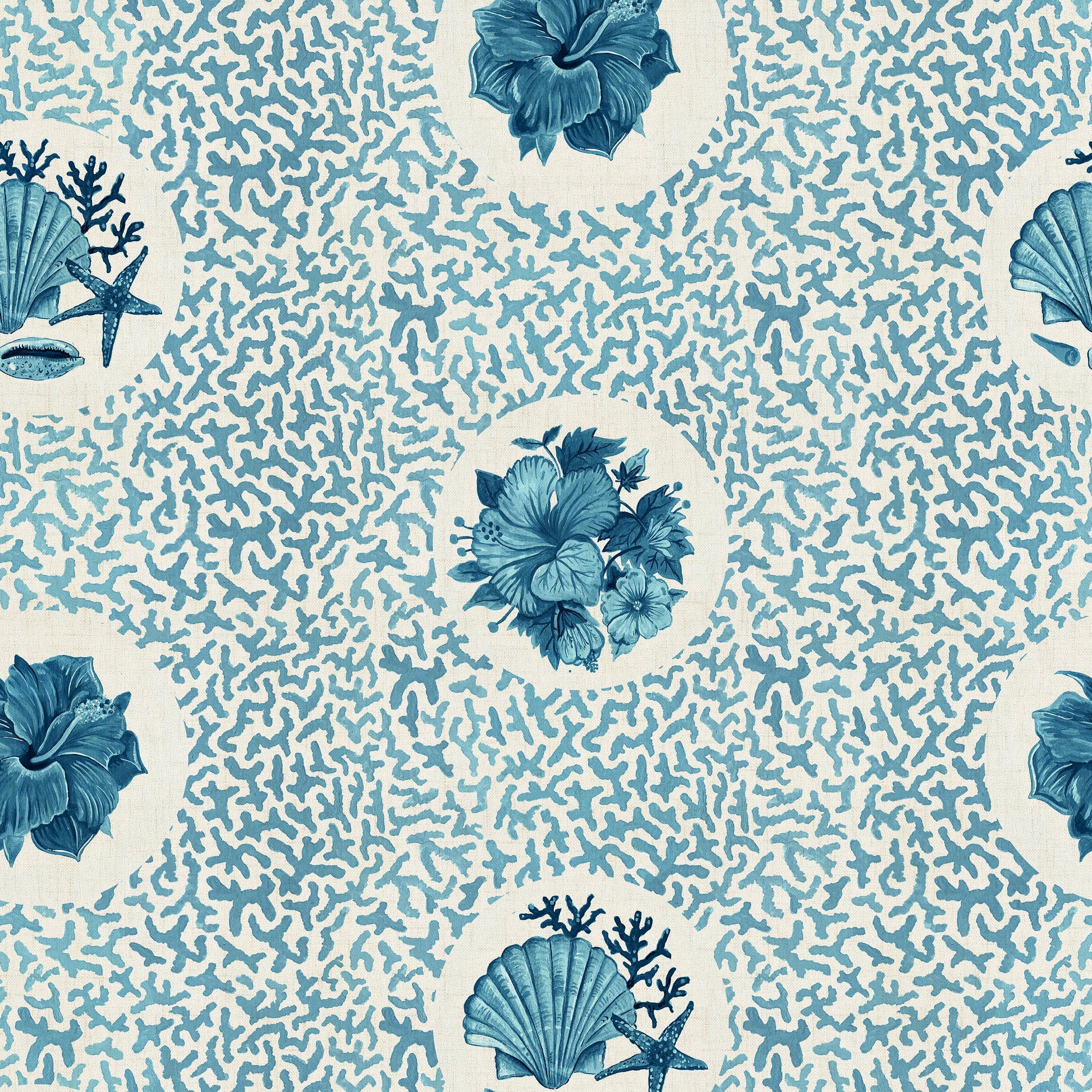 Treath Wallpaper - Blue - Wear The Walls