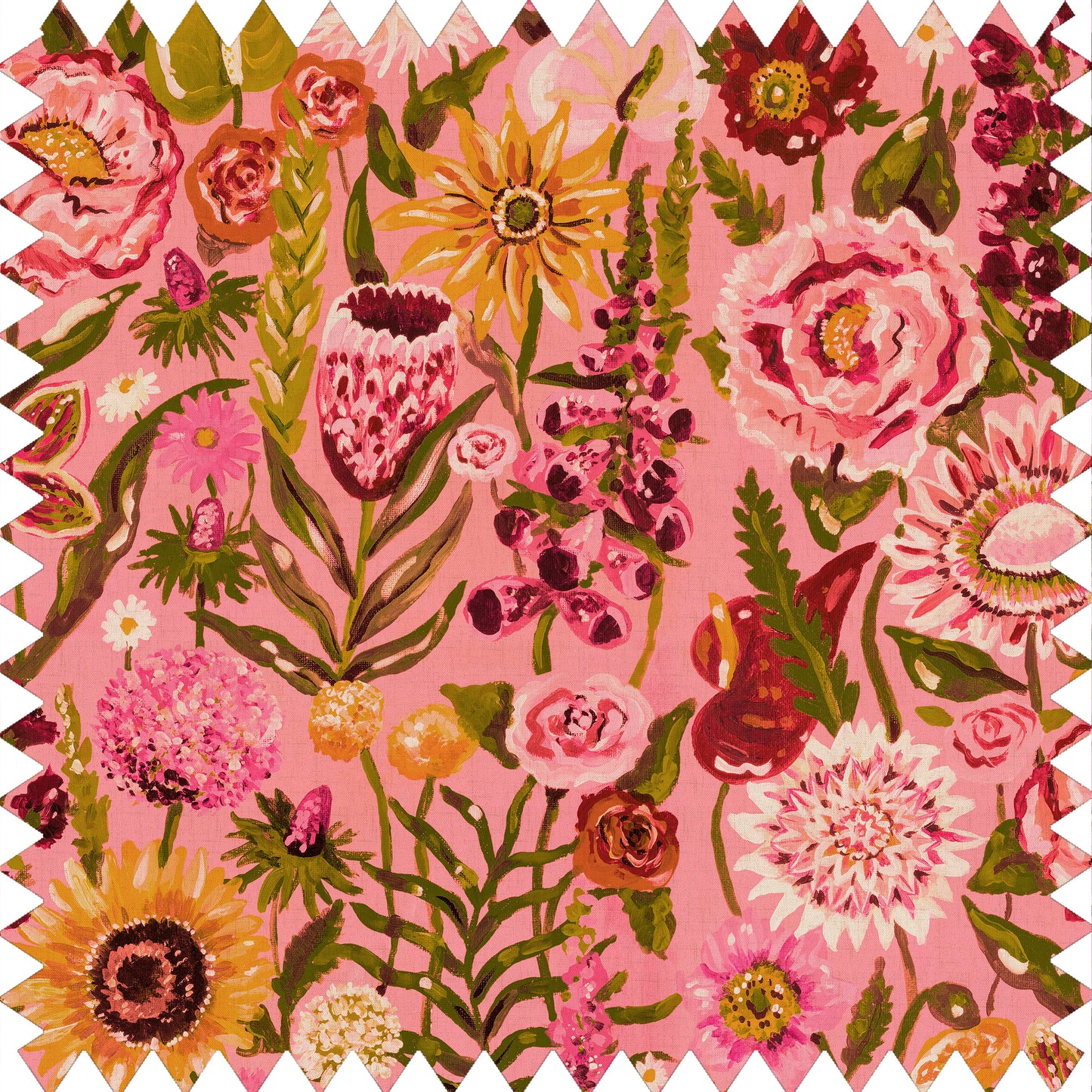 Utopia Rosa Fabric with Recycled Eco-Velvet - Pink - Wear The Walls