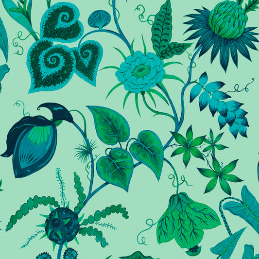 Vida Wallpaper - Teal - Wear The Walls