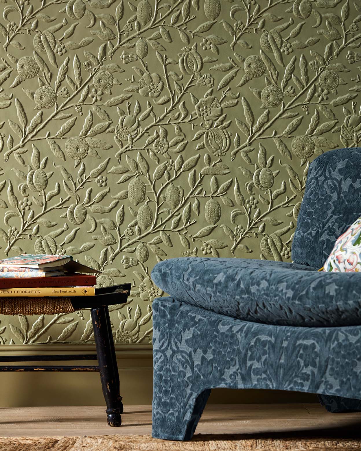 William Morris Fruit Wallpaper - Green - Lincrusta