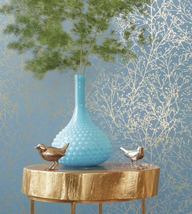 Zola Room Wallpaper - Blue