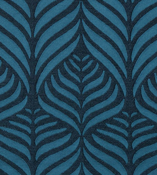 Quill Weave in Yarn Jacquard Fabric - Blue 