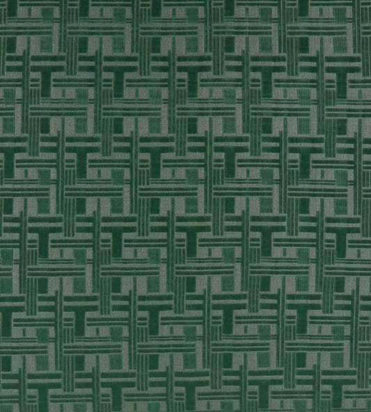 Tudor Columns Fabric - Green