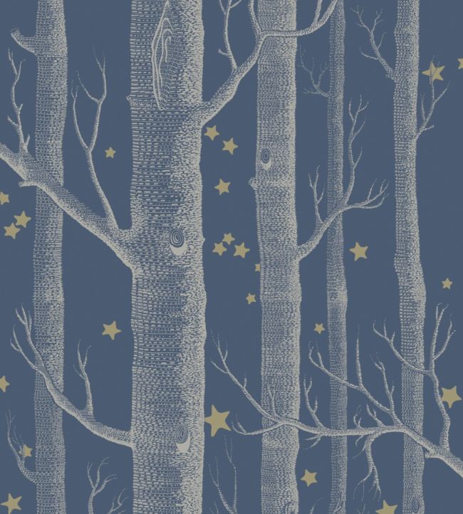 Woods & Stars Wallpaper - Blue  - Cole & Son