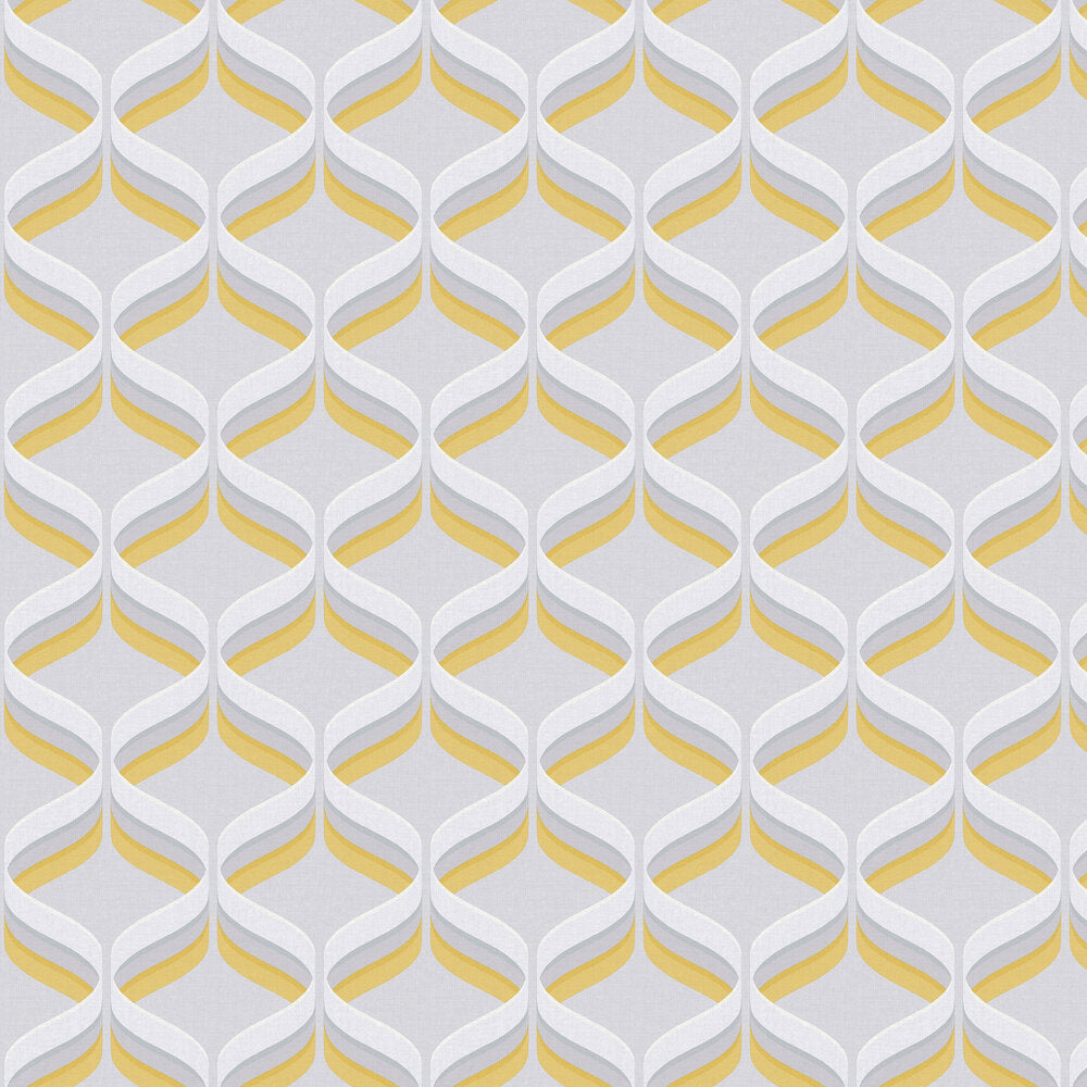Retro Ogee Wallpaper - Yellow